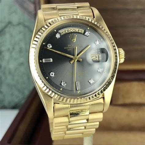 vintage rolex 18k gold day.